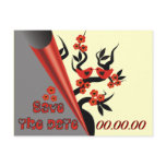 Love Birds On Sakura Tree Save The Date Postcards