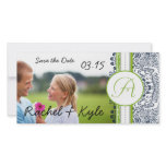Love Birds Orange Damask Save the Date