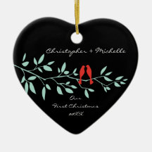 Love Birds Our First Christmas Ornament