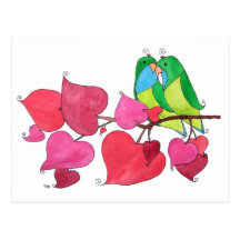 Love Birds Postcard