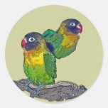 Love Birds Round Stickers