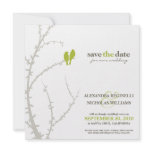 Love Birds Save the Date Announcement (lime)