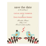 Love Birds Save The Date Card Post Cards