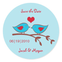 Love Birds Save the Date Label