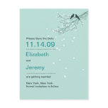Love Birds Save the Date Postcard Blue