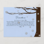 Love Birds Snowflakes Oak Tree Directions Card Personalised Flyer