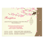 Love Birds Vintage Cage Cherry Blossom Reception Personalised Announcements