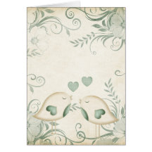 Love Birds Wedding Cards