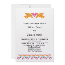 Love Birds Wedding Invitation- bright colours
