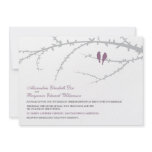 Love Birds Wedding Invitation (lavender)