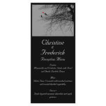 Love Birds, wedding menu and program rack cards