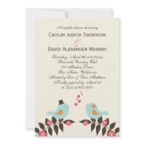 Love Birds Wedding Shower Invitation