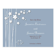 Love Birds with Lines & Flowers Post Cards