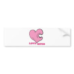 love bites biting heart bumper stickers
