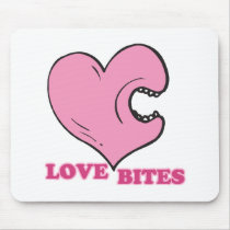 love bites biting heart mousepad