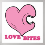 love bites biting heart posters