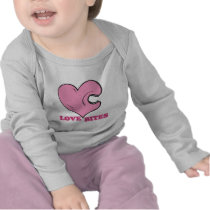 love bites biting heart tee shirt