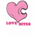 love bites biting heart t-shirts