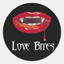 Love Bites Round Sticker