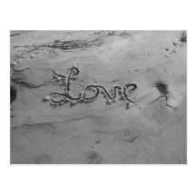 Love Black & White Postcard