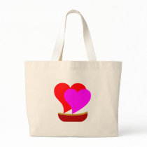 Love Boat Hearts Tote Bags