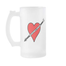 Love Bowling Heart Coffee Mugs