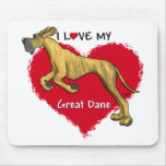 Love Brindle Great Dane UC Mouse Mats