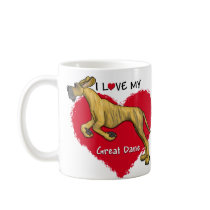 Love Brindle Great Dane UC Mug