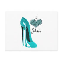 Love Bubblegum Blue Stiletto's Post Card