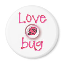 LOVE BUG BUBBLE by SHARON SHARPE Fridge Magnets