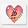 LOVE BUG & HEART BUBBLE by SHARON SHARPE Mouse Pads