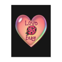 LOVE BUG & HEART BUBBLE by SHARON SHARPE Post Card