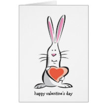 Love Bunny Valentine Greeting Card