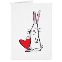 Love Bunny Valentine Greeting Card