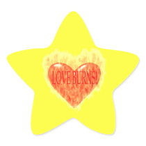 Love Burns Star Stickers