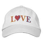 Love Cap with heart and stitch details embroidered hats
