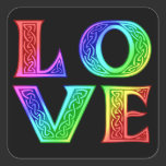 LOVE - Celtic Lettering stickers