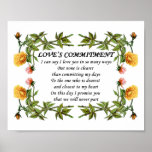 Love Commitment_Wedding Anniversary Love Poem Gift posters