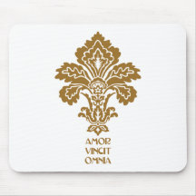 Love Conquers All (brown) Mouse Pad