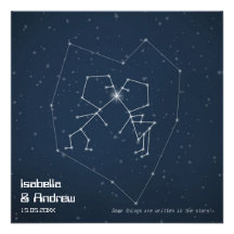 Love Constellation Custom Invites