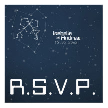 Love Constellation - RSVP Wedding Invitation