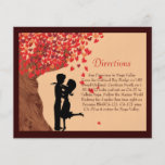 Love Couple Falling Hearts Oak Tree Direction Card Flyers
