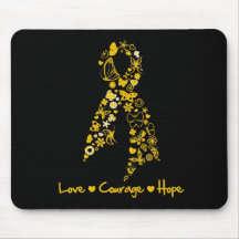 Love Courage Hope Butterfly -  Appendix Cancer Mousemat