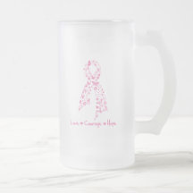 Love Courage Hope Butterfly - Breast Cancer 2 Coffee Mug