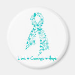 Love Courage Hope Butterfly -  Gynaecologic Cancer magnets