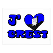 Love Crest blue Cartes Postales