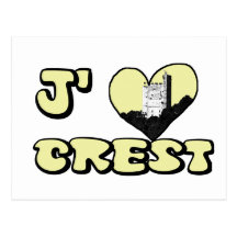Love Crest white Cartes Postales