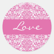 Love Damask Envelope Sticker Seal