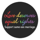 Love Deserves Equal Rights stickers