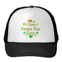 Love Devon Rex Cats Mesh Hat